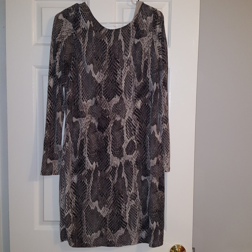 Snake skin print dress